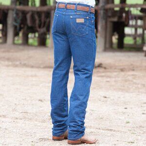 Vintage Wrangler Mens Original Slim Fit Jeans Straight Denim 35 x 32